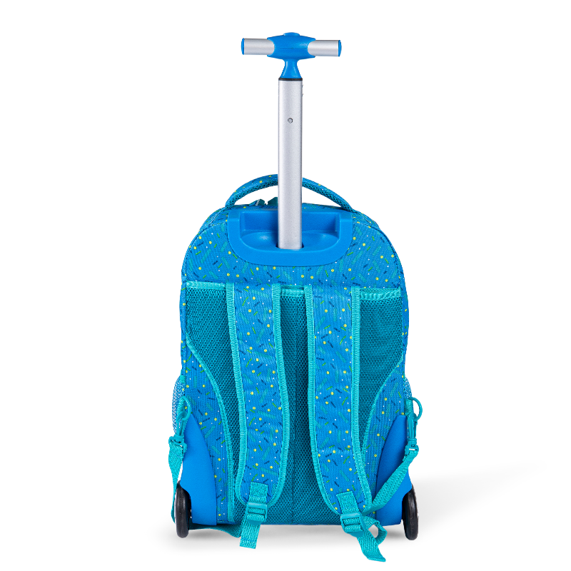 Mochila de bagagem unissex amigável para escalar com proteção de coluna para adolescentes, mochila leve rolante com lancheira